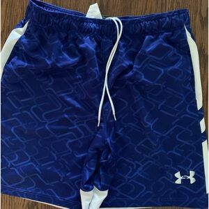 Mens Under Armour shorts XL Royal blue with white